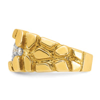 14k IBGoodman Men's Cluster Diamond Nugget Complete Ring-B05677