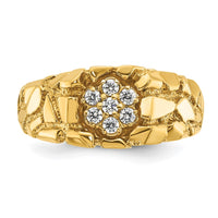 14k IBGoodman Men's Cluster 1/4 carat Diamond Nugget Complete Ring-B05935-4YAA