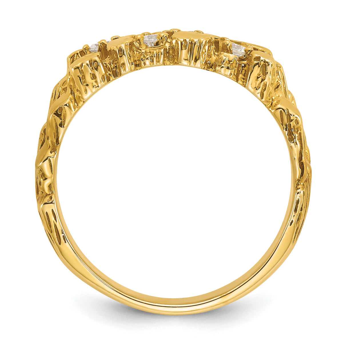 10k IBGoodman Men's Diamond Nugget Complete Ring-B09706