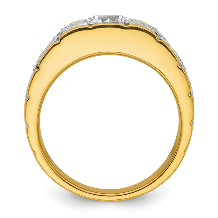 IBGoodman 14ktt 3/8 ct Lab Grown Diamond VS/SI+ G+ Semi Mount Men's Ring-B220042