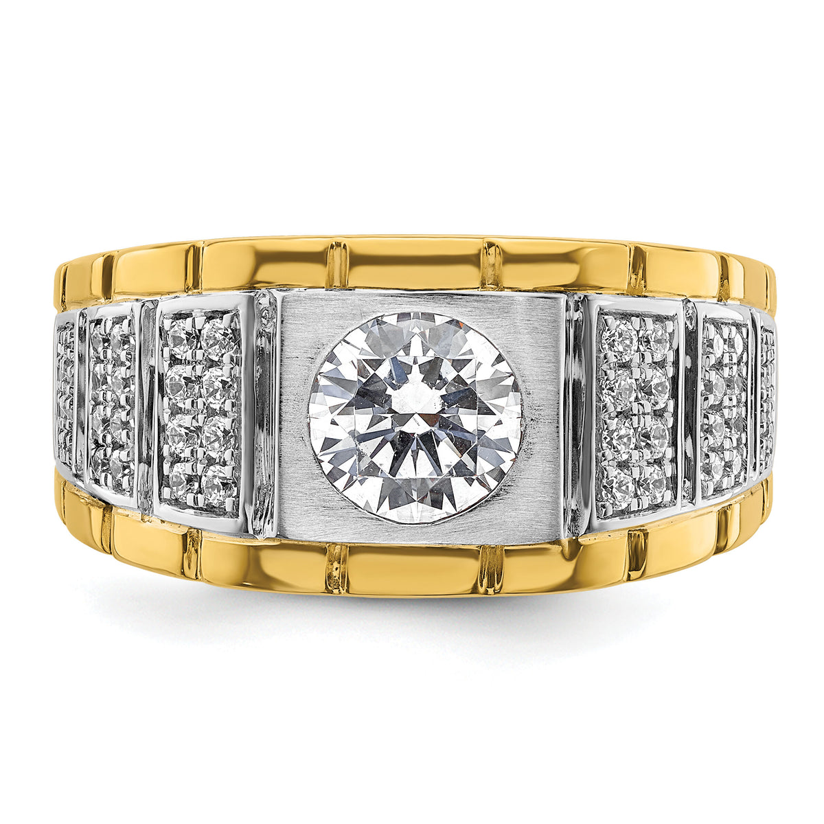 IBGoodman 14ktt 3/8 ct Lab Grown Diamond VS/SI+ G+ Semi Mount Men's Ring-B220042