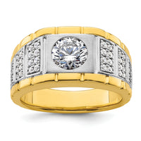 IBGoodman 14ktt 3/8 ct Lab Grown Diamond VS/SI+ G+ Semi Mount Men's Ring-B220042