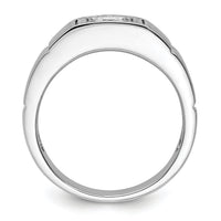 14k White Gold 1 ct Lab Grown Diamond VS/SI+ G+ Complete Men's Ring-B220043