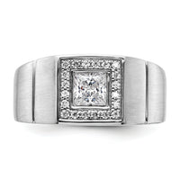 14k White Gold 1 ct Lab Grown Diamond VS/SI+ G+ Complete Men's Ring-B220043