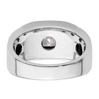 14k White Gold 1 ct Lab Grown Diamond VS/SI+ G+ Complete Men's Ring-B220043