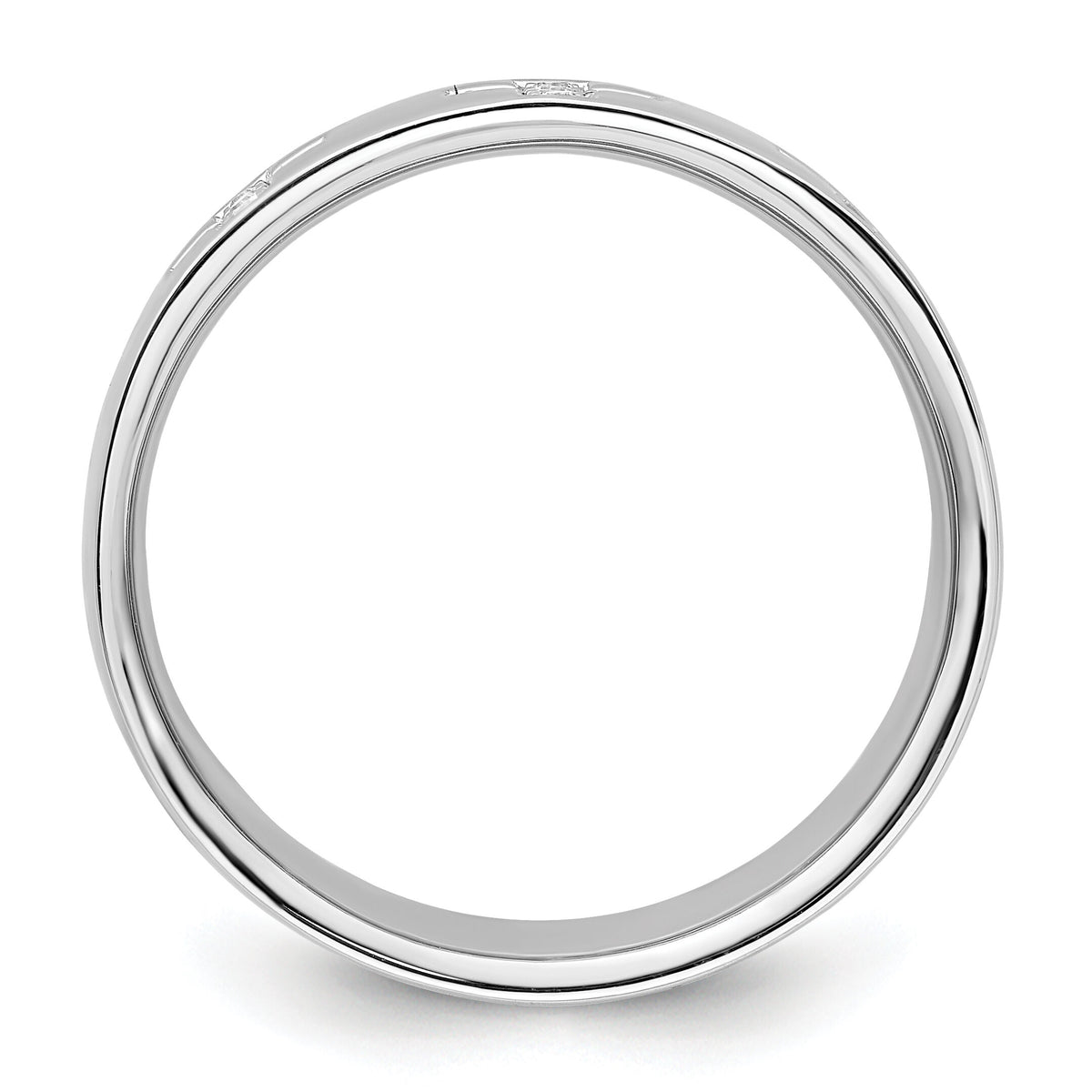 14k White Gold 1/5 ct Lab Grown Dia VS/SI+ G+ Complete Cross Men's Ring-B220056