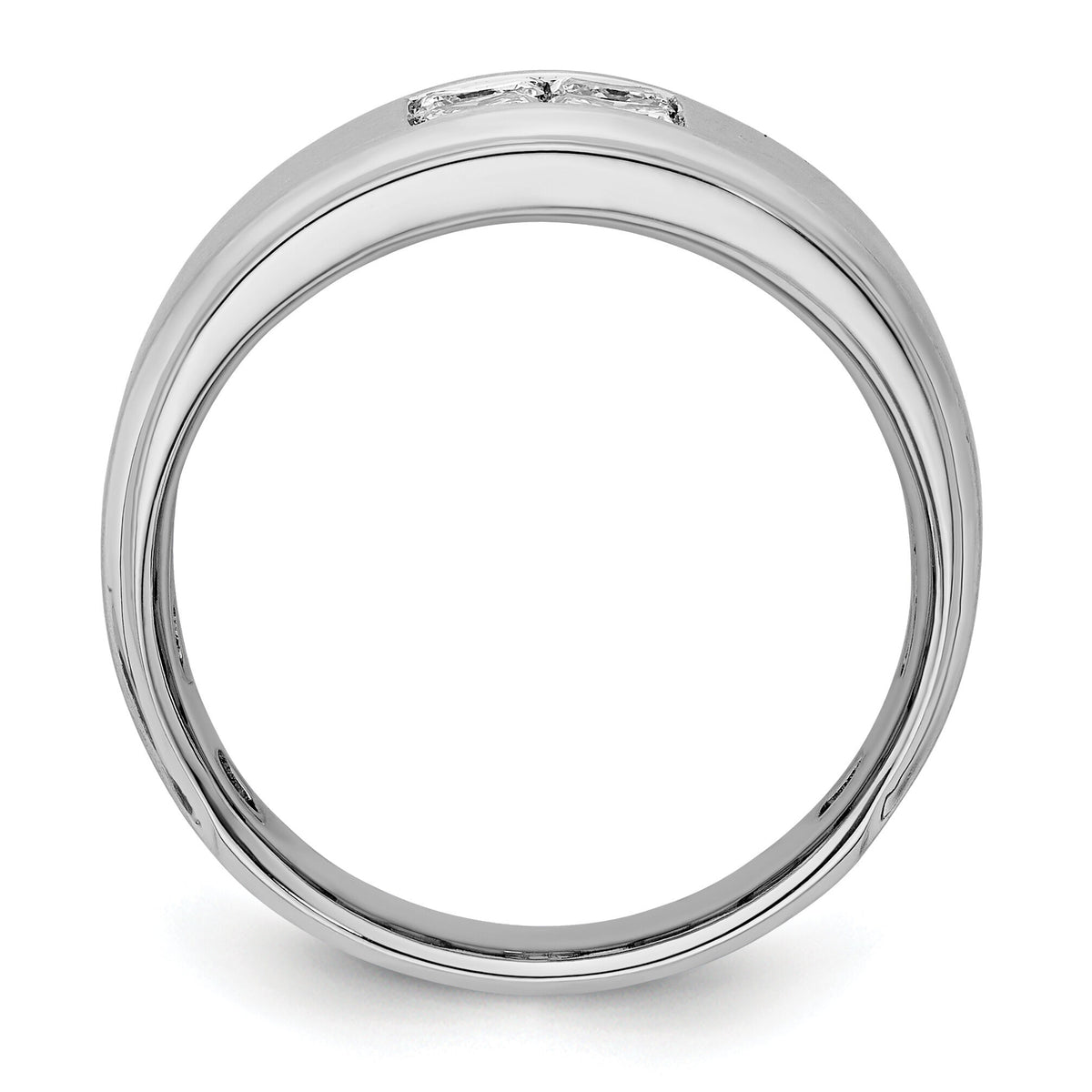 14k White Gold 7/8 ct Lab Grown Diamond VS/SI+ G+ Complete Men's Ring-B220057