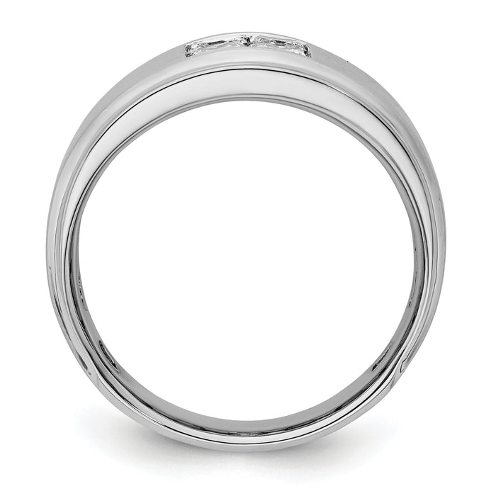 14k White Gold 7/8 ct Lab Grown Diamond VS/SI+ G+ Complete Men's Ring-B220057