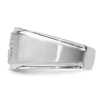 14k White Gold 7/8 ct Lab Grown Diamond VS/SI+ G+ Complete Men's Ring-B220057