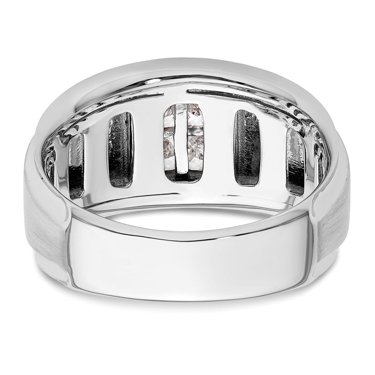 14k White Gold 7/8 ct Lab Grown Diamond VS/SI+ G+ Complete Men's Ring-B220057