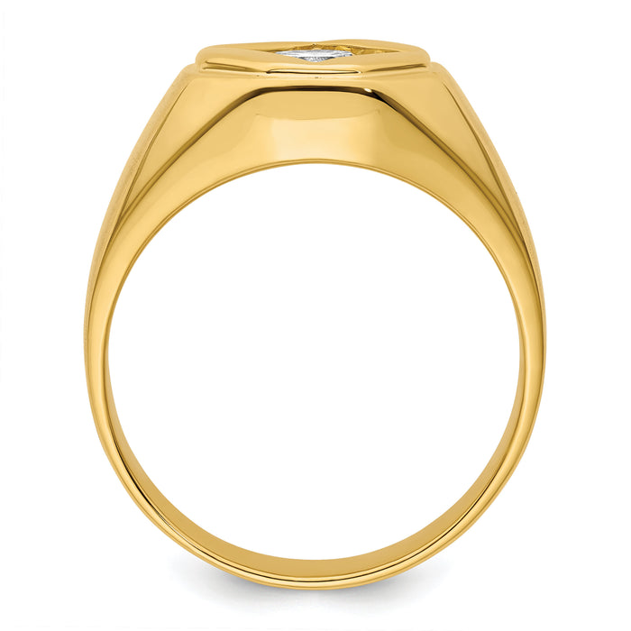 IBGoodman 14k Polished and Satin Men's Ring Mounting-B220059