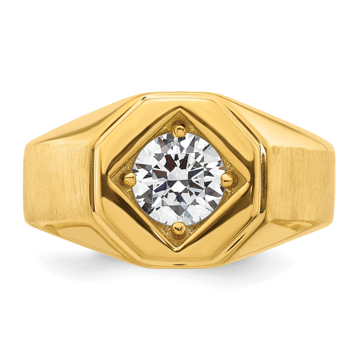 IBGoodman 14k Polished and Satin Men's Ring Mounting-B220059
