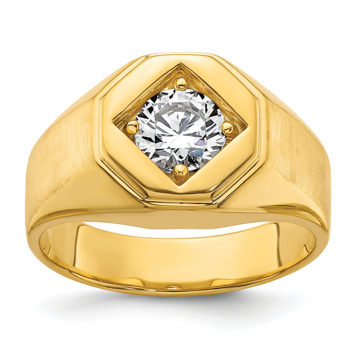 IBGoodman 14k Polished and Satin Men's Ring Mounting-B220059