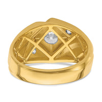 14k w/ White RH 7/8 ct Lab Grown Diamond VS/SI+ G+ Complete Men's Ring-B220060B