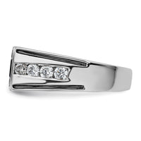 14k White Gold Black Rh 7/8 ct Lab Grown Dia VS/SI+ G+ & Onyx Comp Ring-B220063A
