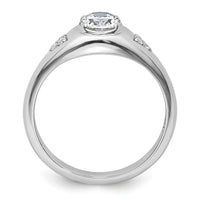 14k White Gold 1/10 ct Lab Grown Diamond Semi Mount Men's Ring-B220064