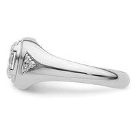 14k White Gold 1/10 ct Lab Grown Diamond Semi Mount Men's Ring-B220064