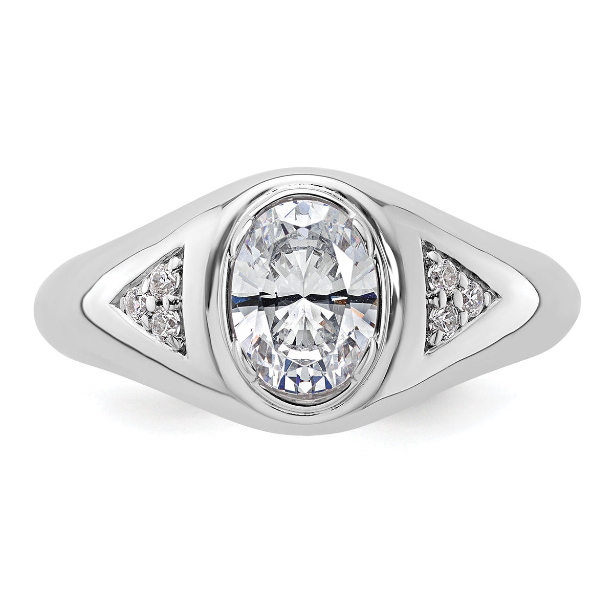 14k White Gold 1/10 ct Lab Grown Diamond Semi Mount Men's Ring-B220064