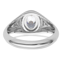 14k White Gold 1/10 ct Lab Grown Diamond Semi Mount Men's Ring-B220064
