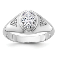 14k White Gold 1/10 ct Lab Grown Diamond Semi Mount Men's Ring-B220064