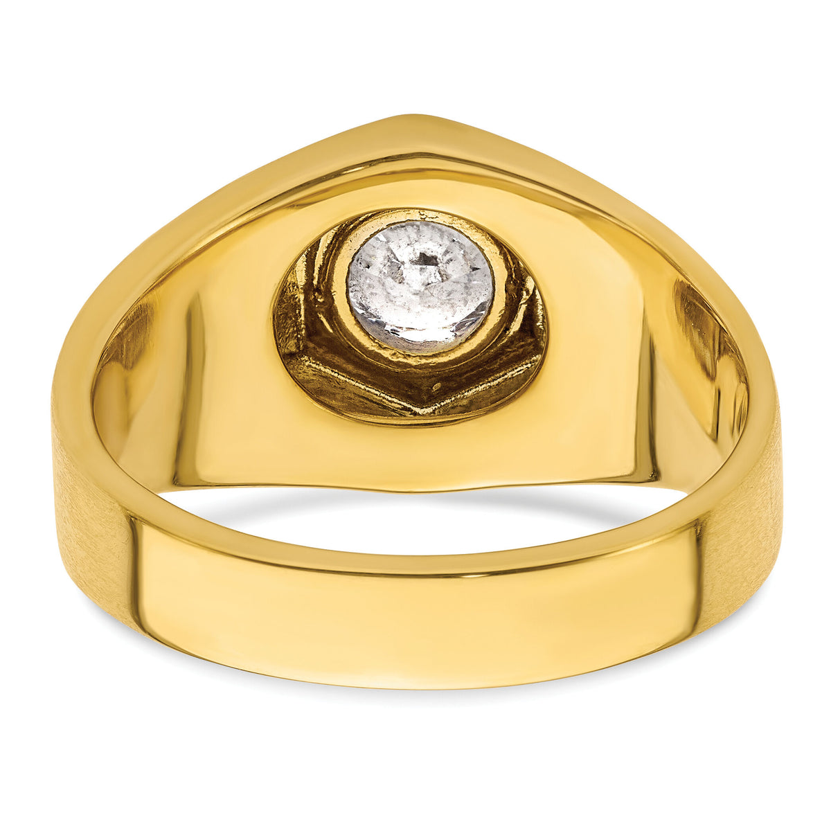 14k Two Tone 1/5 ct Lab Grown Diamond VS/SI+ G+ Semi Mount Men's Ring-B220075