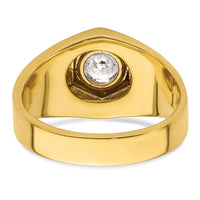 14k Two Tone 1/5 ct Lab Grown Diamond VS/SI+ G+ Semi Mount Men's Ring-B220075