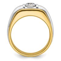 14k Two-tone 3/4 ct Lab Grown Diamond VS/SI+ G+ Complete Men's Ring-B220076