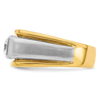 14k Two-tone 3/4 ct Lab Grown Diamond VS/SI+ G+ Complete Men's Ring-B220076