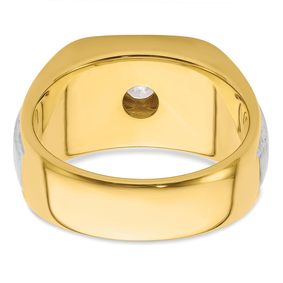 14k Two-tone 3/4 ct Lab Grown Diamond VS/SI+ G+ Complete Men's Ring-B220076