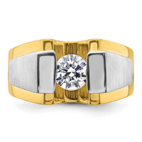 IBGoodman 14k Two-Tone Polished & Satin Men's Ring Mounting-B220077