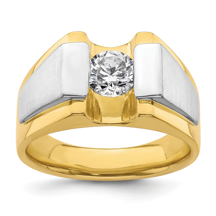 IBGoodman 14k Two-Tone Polished & Satin Men's Ring Mounting-B220077