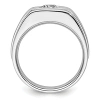 IBGoodman 14k White Gold w/ Black Rhodium Satin Men's Ring Mounting-B220078
