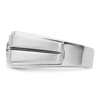 IBGoodman 14k White Gold w/ Black Rhodium Satin Men's Ring Mounting-B220078
