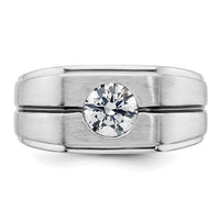 IBGoodman 14k White Gold w/ Black Rhodium Satin Men's Ring Mounting-B220078