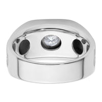IBGoodman 14k White Gold w/ Black Rhodium Satin Men's Ring Mounting-B220078