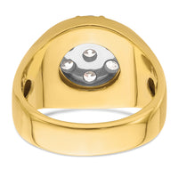 14k Two-Tone 1 3/8 ct Lab Grown Dia VS/SI+ G+ Complete Men's Cluster Ring-B220079
