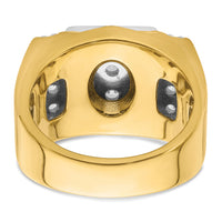 14k Two Tone 1 3/4 ct Lab Grown Diamond VS/SI+ G+ Men's Cluster Ring-B220080