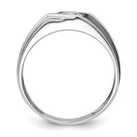 14k White Gold w/ Blk RH 1/2 ct Lab Grown Dia VS/SI+ G+ Complete Men's Ring-B220084