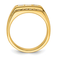 14k 1 1/8 ct Lab Grown Diamond VS/SI+ G+ Polished & Satin Men's Ring-B220087