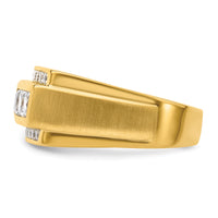 14k 1 1/8 ct Lab Grown Diamond VS/SI+ G+ Polished & Satin Men's Ring-B220087
