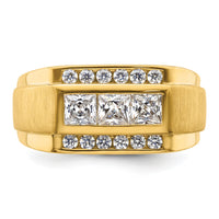 14k 1 1/8 ct Lab Grown Diamond VS/SI+ G+ Polished & Satin Men's Ring-B220087