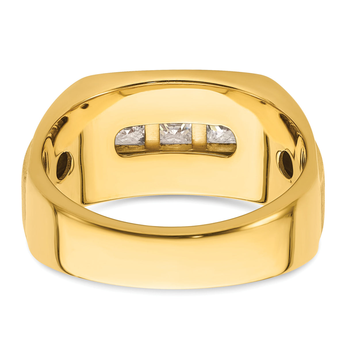 14k 1 1/8 ct Lab Grown Diamond VS/SI+ G+ Polished & Satin Men's Ring-B220087