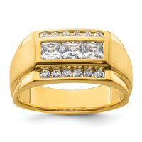 14k 1 1/8 ct Lab Grown Diamond VS/SI+ G+ Polished & Satin Men's Ring-B220087