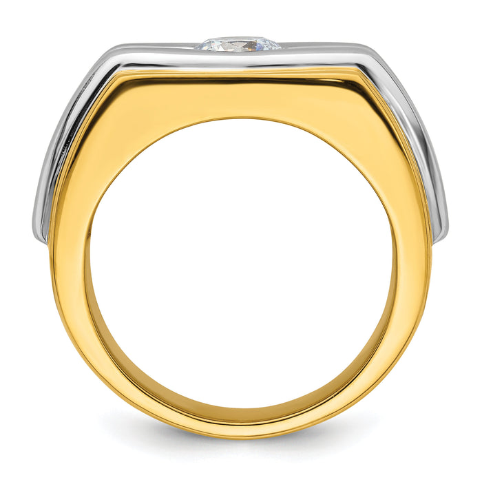 IBGoodman 14k Two-tone Polished/Satin Men's Ring Mounting-B220092