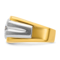 IBGoodman 14k Two-tone Polished/Satin Men's Ring Mounting-B220092