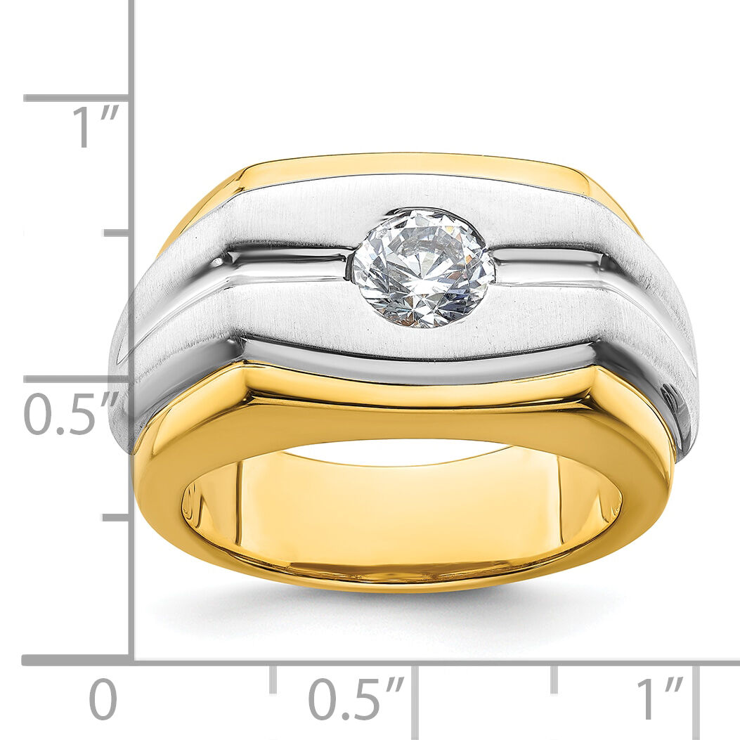 IBGoodman 14k Two-tone Polished/Satin Men's Ring Mounting-B220092
