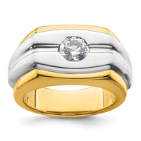 IBGoodman 14k Two-tone Polished/Satin Men's Ring Mounting-B220092