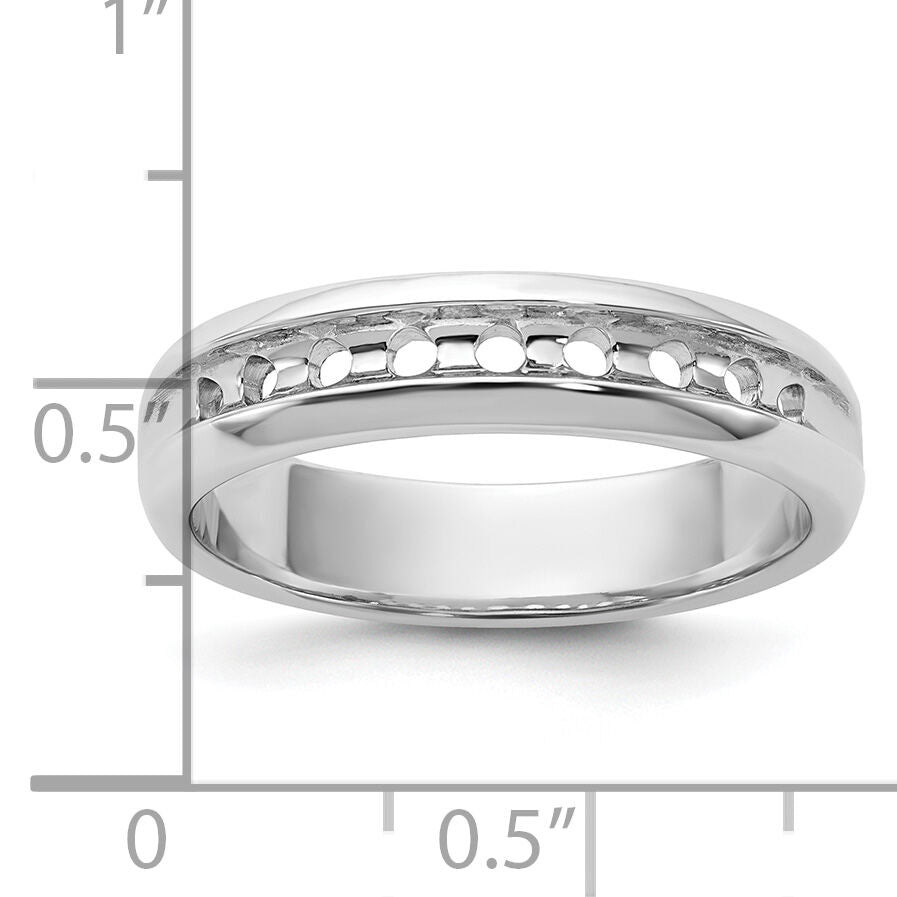 IBGoodman 14k White Gold Polished 9 Stone Men's Ring Mounting-B32991