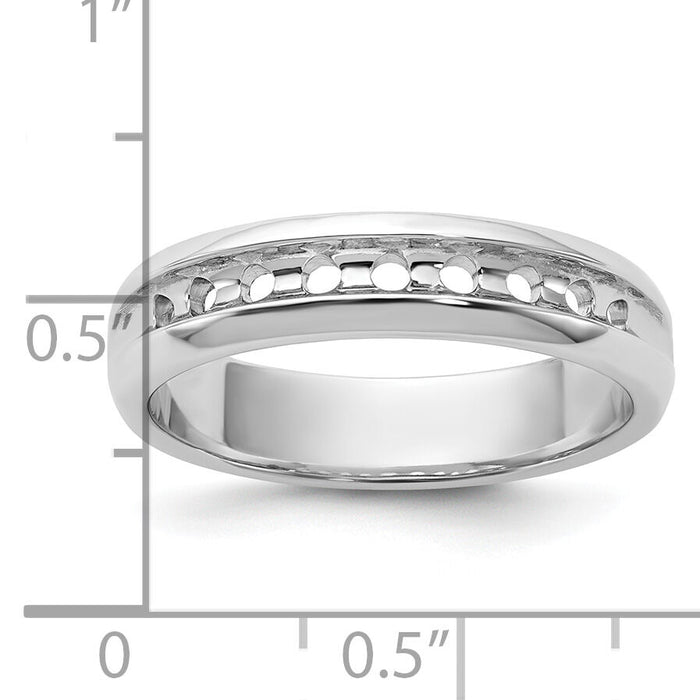 IBGoodman 14k White Gold Polished 9 Stone Men's Ring Mounting-B32991