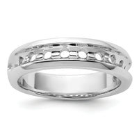 IBGoodman 14k White Gold Polished 9 Stone Men's Ring Mounting-B32992